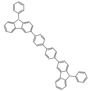 6,6'-bis(9-phenyl-9H-carbazol-3-yl)-3,3'-bipyridine结构式