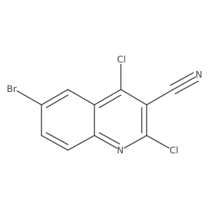 6-Bromo-2,4-dichloroquinoline-3-carbonitrile Structure