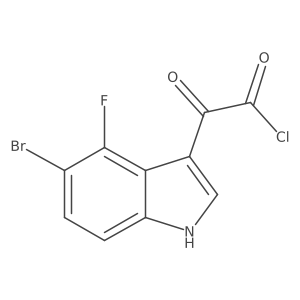 1H-Indole-3-acetyl chloride, 5-bromo-4-fluoro-I+/--oxo- Structure