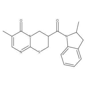 7-methyl-3-(2-methylindoline-1-carbonyl)-3,4-dihydropyrimido[2,1-b][1,3]thiazin-6(2H)-one结构式