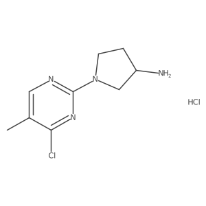 1-(4-Chloro-5-methylpyrimidin-2-yl)pyrrolidin-3-amine hydrochloride结构式