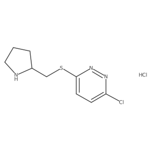 3-Chloro-6-((pyrrolidin-2-ylmethyl)thio)pyridazine hydrochloride Structure