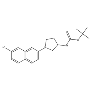 Tert-butyl 1-(6-hydroxyquinolin-3-yl)pyrrolidin-3-ylcarbamate Structure