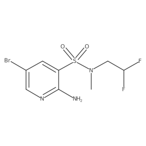 2-amino-5-bromo-N-(2,2-difluoroethyl)-N-methylpyridine-3-sulfonamide结构式