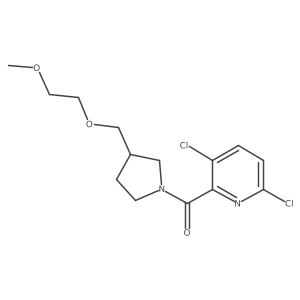 (3,6-Dichloropyridin-2-yl)-[3-(2-methoxyethoxymethyl)pyrrolidin-1-yl]methanone Structure