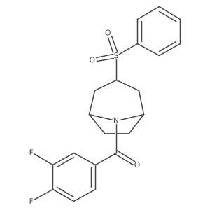 (3,4-difluorophenyl)((1R,5S)-3-(phenylsulfonyl)-8-azabicyclo[3.2.1]octan-8-yl)methanone Structure