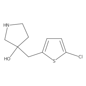 3-[(5-Chlorothiophen-2-yl)methyl]pyrrolidin-3-ol结构式