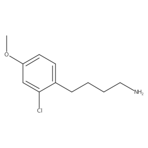 4-(2-Chloro-4-methoxyphenyl)butan-1-amine结构式