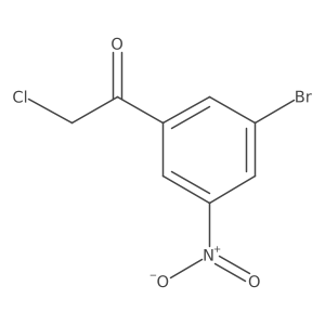 1-(3-Bromo-5-nitrophenyl)-2-chloroethan-1-one结构式