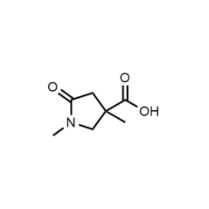 1,3-Dimethyl-5-oxopyrrolidine-3-carboxylic acid Structure