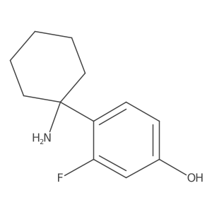 4-(1-Aminocyclohexyl)-3-fluorophenol结构式
