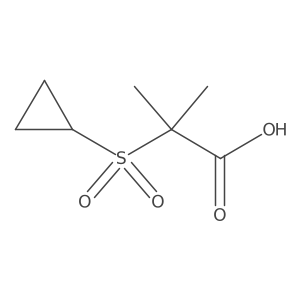 2-(Cyclopropanesulfonyl)-2-methylpropanoic acid Structure