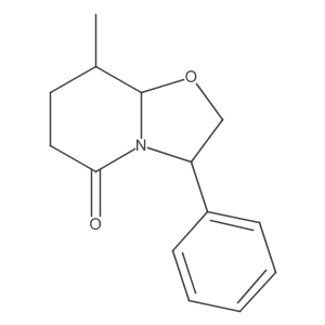 (3R,8R,8aS)-8-Methyl-3-phenyltetrahydro-2H-oxazolo[3,2-a]pyridin-5(3H)-one Structure