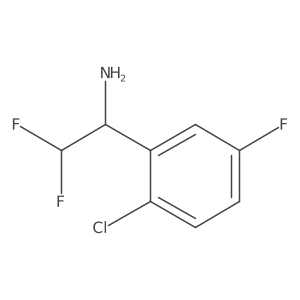 1-(2-Chloro-5-fluorophenyl)-2,2-difluoroethan-1-amine结构式