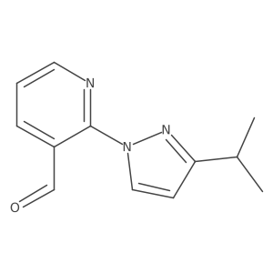 2-[3-(propan-2-yl)-1H-pyrazol-1-yl]pyridine-3-carbaldehyde Structure