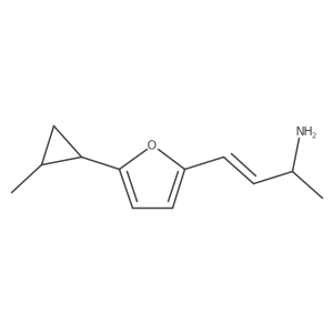 4-[5-(2-Methylcyclopropyl)furan-2-yl]but-3-en-2-amine结构式