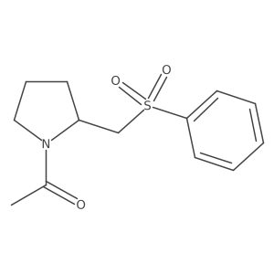 1-(2-((Phenylsulfonyl)methyl)pyrrolidin-1-yl)ethanone结构式