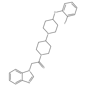 2-(1H-benzo[d]imidazol-1-yl)-1-(4-(2-fluorophenoxy)-[1,4'-bipiperidin]-1'-yl)ethanone Structure