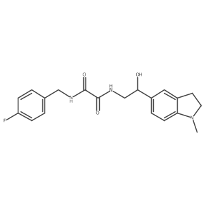 N1-(4-fluorobenzyl)-N2-(2-hydroxy-2-(1-methylindolin-5-yl)ethyl)oxalamide结构式