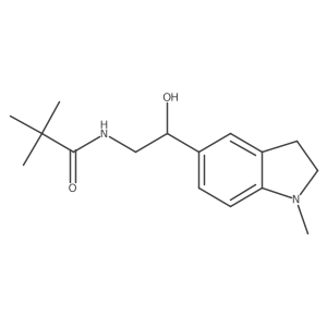 N-(2-hydroxy-2-(1-methylindolin-5-yl)ethyl)pivalamide结构式