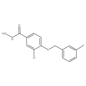 3-Chloro-4-((3-fluorobenzyl)oxy)benzohydrazide结构式