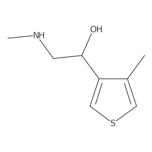 2-(Methylamino)-1-(4-methylthiophen-3-yl)ethan-1-ol Structure