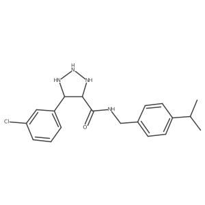 4-(3-chlorophenyl)-N-{[4-(propan-2-yl)phenyl]methyl}-1H-1,2,3-triazole-5-carboxamide Structure