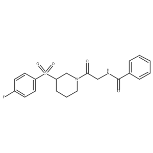 N-(2-(3-((4-fluorophenyl)sulfonyl)piperidin-1-yl)-2-oxoethyl)benzamide Structure