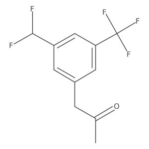 1-(3-(Difluoromethyl)-5-(trifluoromethyl)phenyl)propan-2-one Structure