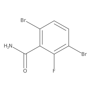 3,6-Dibromo-2-fluorobenzamide Structure