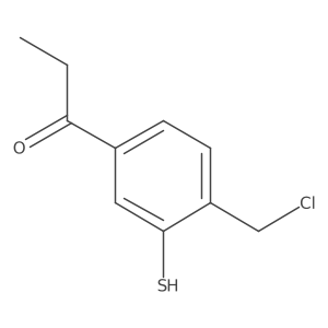 1-(4-(Chloromethyl)-3-mercaptophenyl)propan-1-one Structure