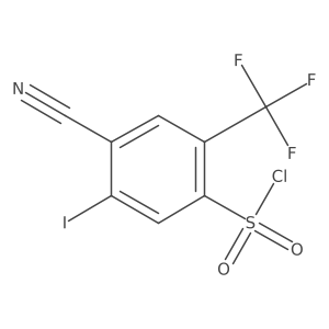 4-Cyano-5-iodo-2-(trifluoromethyl)benzene-1-sulfonyl chloride Structure