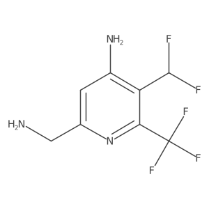 6-(Aminomethyl)-3-(difluoromethyl)-2-(trifluoromethyl)pyridin-4-amine Structure