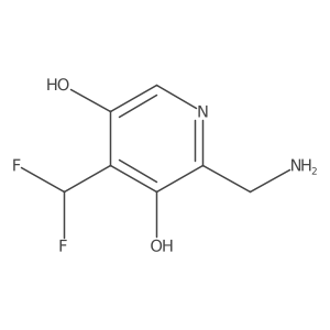 2-(Aminomethyl)-4-(difluoromethyl)-3,5-dihydroxypyridine结构式