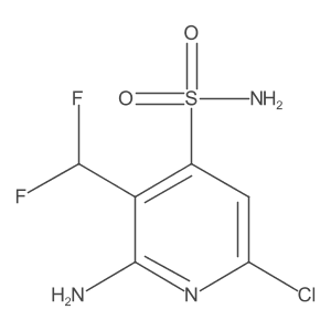 2-Amino-6-chloro-3-(difluoromethyl)pyridine-4-sulfonamide Structure