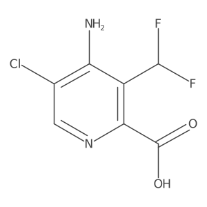 4-Amino-5-chloro-3-(difluoromethyl)picolinic acid Structure