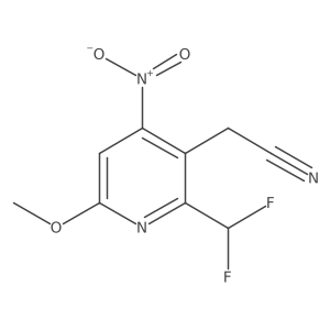 2-(2-(Difluoromethyl)-6-methoxy-4-nitropyridin-3-yl)acetonitrile结构式
