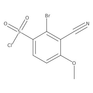 2-Bromo-3-cyano-4-methoxybenzenesulfonyl chloride结构式