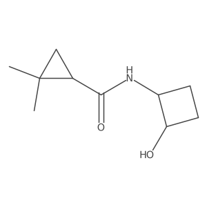 N-[(1R,2R)-2-Hydroxycyclobutyl]-2,2-dimethylcyclopropane-1-carboxamide Structure
