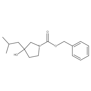Benzyl 3-hydroxy-3-(2-methylpropyl)pyrrolidine-1-carboxylate Structure