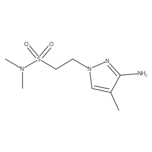 2-(3-amino-4-methyl-1H-pyrazol-1-yl)-N,N-dimethylethane-1-sulfonamide Structure