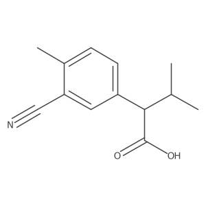 2-(3-Cyano-4-methylphenyl)-3-methylbutanoic acid结构式