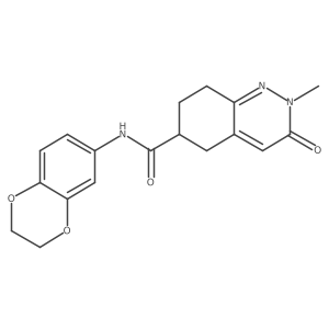 N-(2,3-dihydrobenzo[b][1,4]dioxin-6-yl)-2-methyl-3-oxo-2,3,5,6,7,8-hexahydrocinnoline-6-carboxamide Structure