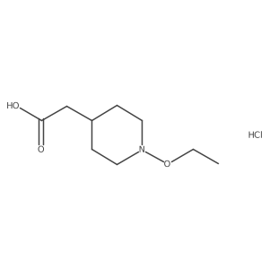 2-(1-Ethoxypiperidin-4-yl)acetic acid hydrochloride Structure