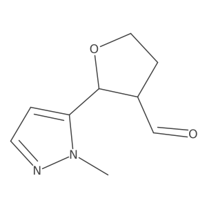 2-(1-Methyl-1H-pyrazol-5-yl)oxolane-3-carbaldehyde结构式