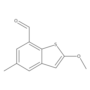 Benzo[b]thiophene-7-carboxaldehyde, 2-methoxy-5-methyl-结构式