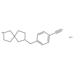 4-(2,7-Diazaspiro[4.4]nonan-2-ylmethyl)benzonitrile hydrochloride结构式