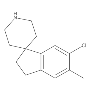 6-Chloro-5-methyl-2,3-dihydrospiro[indene-1,4'-piperidine]结构式