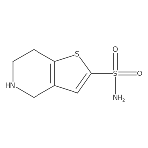 4H,5H,6H,7H-Thieno[3,2-c]pyridine-2-sulfonamide结构式