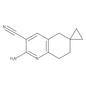 2'-amino-7',8'-dihydro-5'H-spiro[cyclopropane-1,6'-quinoline]-3'-carbonitrile Structure